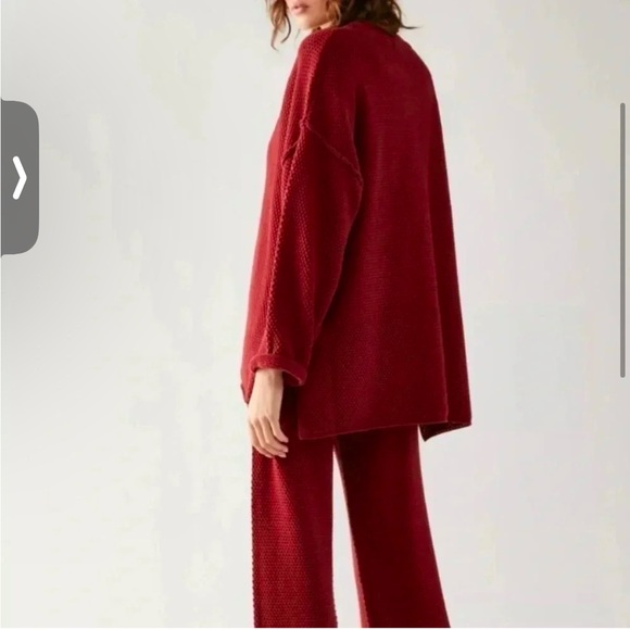 NWT Free People Hailee Sweater Set in Red - Picture 2 of 4